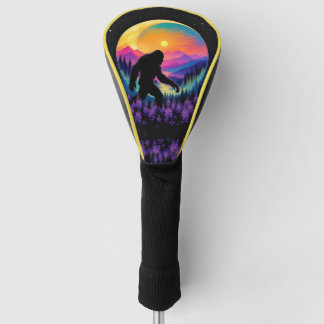 Couvre-club De Golf Sasquatch Rainbow Mountain Moon Horloge murale