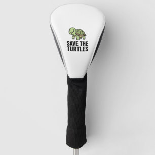 Couvre-club De Golf Sauver Les Tortues Vintage Tortue Conservation T-S
