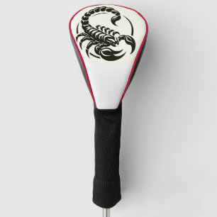Couvre-club De Golf Scorpion Noir Luxe Design Cuir