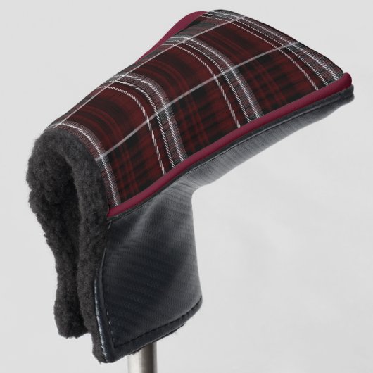 Couvre-club De Golf Scotland Tartan Burgundy Grey Plaid Celtic (Devant 3/4)
