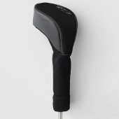 Couvre-club De Golf Script moderne Nom personnalisé Couvercle de tête  (Incliné)
