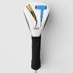 Couvre-club De Golf Sèche-cheveux & lisseuse-cheveux illustration