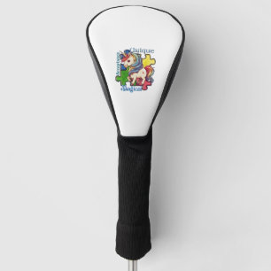 Couvre-club De Golf Sensibilisation sur l'autisme Kawaii Unicorne et P