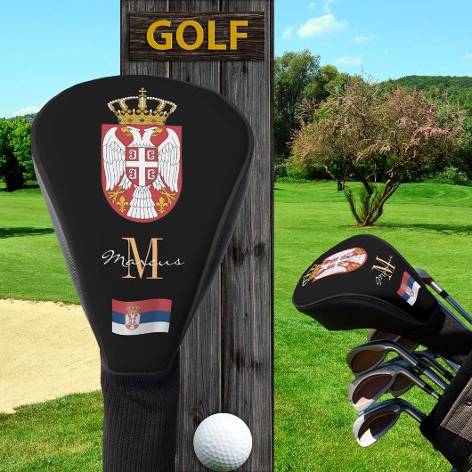Couvre-club De Golf Serbie, Drapeau Serbe Les Clubs De Golf Monogramme