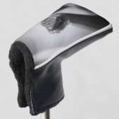 Couvre-club De Golf Serpent noir et blanc (Devant 3/4)