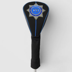 Couvre-club De Golf Service de police Ligne Bleue Mince