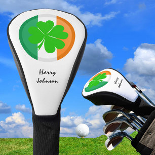 Couvre-club De Golf Shamrock & Irish Golf Club Covers drapeau Monogram