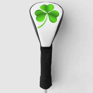 Couvre-club De Golf Shamrock sur disque blanc