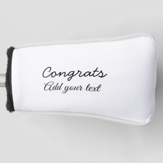 Couvre-club De Golf Simple congratulation graduation add your