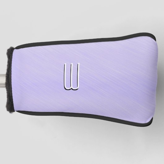 Couvre-club De Golf Simple Lavender Personal Initial (Devant)