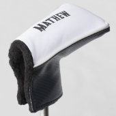 Couvre-club De Golf simple lettre initiale monogramme ajouter votre no (Devant 3/4)