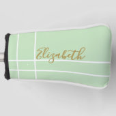 Couvre-club De Golf Simple light green minimalist custom name ladies  (Devant)