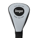 Couvre-club De Golf Simple Logo Texte Professionnel Promotionnel Poudr<br><div class="desc">Ajoutez votre propre logo et le choix du texte à cette conception. Supprimez le texte supérieur ou inférieur si vous préférez. Minimaliste et professionnel. Excellent comme un produit promotionnel pour vos clients et clients.</div>