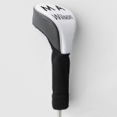 Couvre-club De Golf Simple monogram add your name letter man minimal (Incliné)