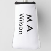 Couvre-club De Golf Simple monogram add your name letter man minimal (Tourné à 90°)