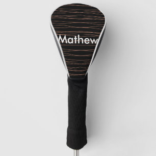 Couvre-club De Golf Simple monogramme ajouter votre nom lettre man min
