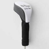 Couvre-club De Golf simple monogramme minimal mrs M nom date année Thr (Incliné)