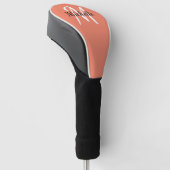 Couvre-club De Golf Simple Orange Monogrammé (Incliné)