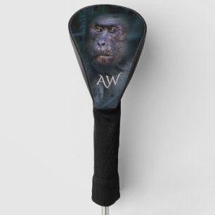 Couvre-club De Golf Singe dans le Monogramme de la Jungle
