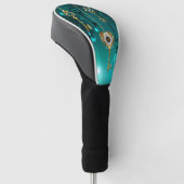 Couvre-club De Golf Skeleton Keys on Green Background (Incliné)