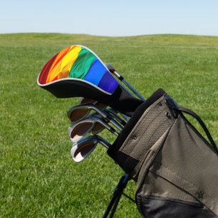 Couvre-club De Golf SlipperyJoe's drapeau gay pride agitant des couleu