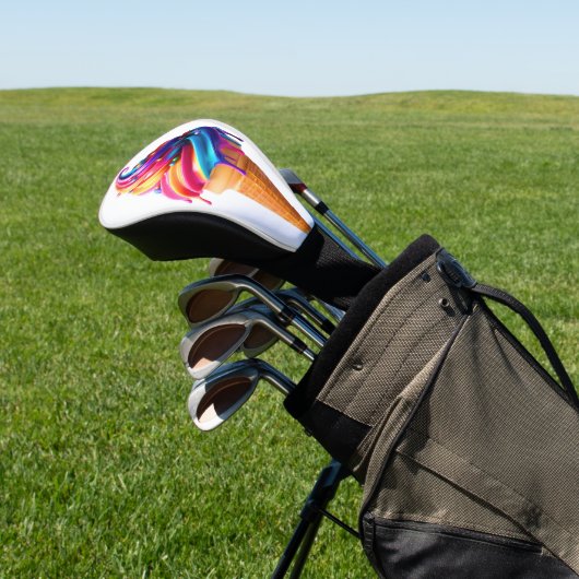 Couvre-club De Golf SlipperyJoe's vibrante crème glacée cone classique (In Situ)