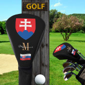 Couvre-club De Golf Slovaquie & Drapeau Clubs de Golf Monogrammes Couv