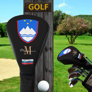 Couvre-club De Golf Slovénie & Drapeau Clubs de Golf Monogrammes Couve