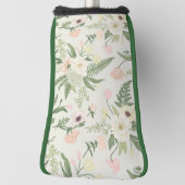 Couvre-club De Golf Soft Mint Green Garden Motif (Tourné à 90°)