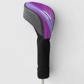 Couvre-club De Golf Soies Violettes Initiales (Incliné)