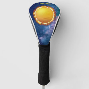 Couvre-club De Golf Soleil Jaune Lumineux Notre Étoile Avec Taches So