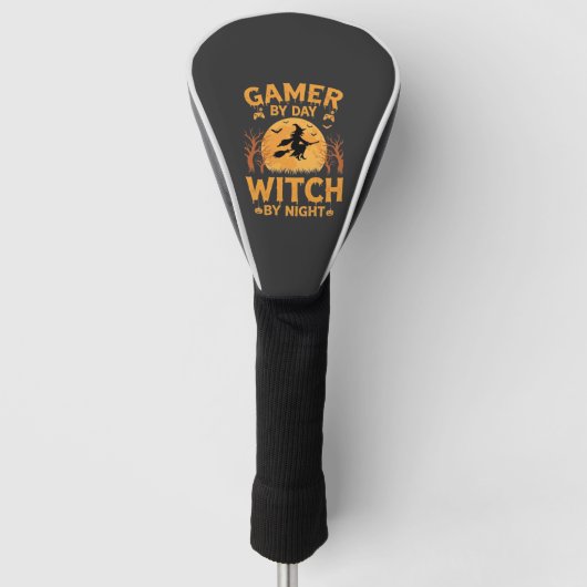 Couvre-club De Golf Sorcière de jeu Halloween Conception de jeu (Devant)