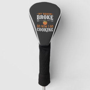 Couvre-club De Golf Sorcière d'Halloween Cuisine Balai Cassé Conceptio