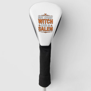 Couvre-club De Golf Sorcière Vintage Salem Halloween Typographie Desig