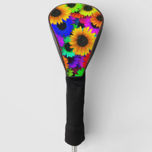 Couvre-club De Golf Splendor de tournesol, tableau coloré de fleurs