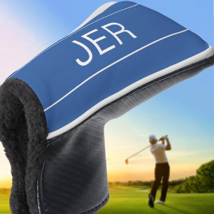 Couvre-club De Golf Sports modernes Monogramme Golfer Blue Putter
