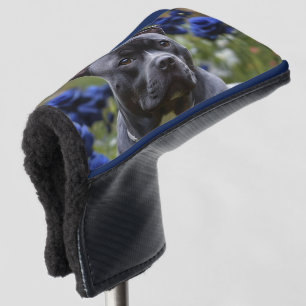 Couvre-club De Golf Staffordshire Bull Terrier Dans Blue Rose Garden,