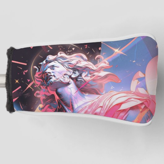 Couvre-club De Golf Statue cool Vaporwave de David en rose (Devant)