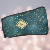 Couvre-club De Golf Stress Night Space Design avec Monogramme Or