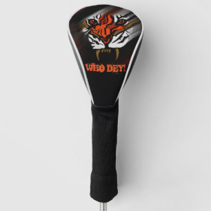 COUVRE-CLUB DE GOLF STRIPES ORANGE ET NOIR