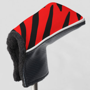 COUVRE-CLUB DE GOLF STRIPES ORANGE ET NOIR