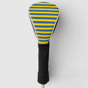 Couvre-club De Golf Suède Ukraine drapeau rayures lignes motif bleu ja