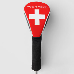 Couvre-club De Golf Suisse personnalisée Drapeau Suisse Europe Suisse