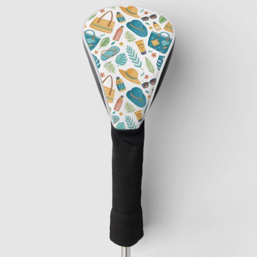 Couvre-club De Golf Summer Beach Essentials Pattern (1) (Devant)