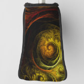 Couvre-club De Golf Sunrise Floral Red Abstrait Art (Tourné à 90°)