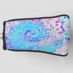 Couvre-club De Golf Super Abstrait Retro Robin's Oeuf Blue Swirl