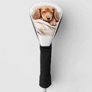 Couvre-club De Golf Super mignon ange dormant chiot Dachshund Chien 00