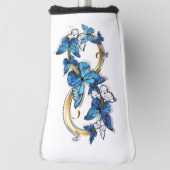 Couvre-club De Golf Symbol Infinity of Blue Morpho Butterflies (Tourné à 90°)