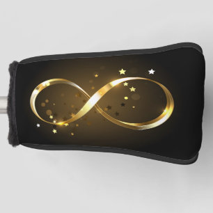 Couvre-club De Golf Symbole d'infini doré