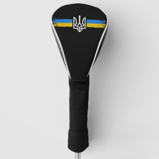 Couvre-club De Golf SYMBOLE DU Drapeau Ukraine (Devant)